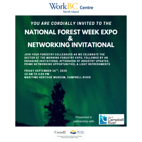 National Forest Week Event - expo in am for job seekers, invitational event in pm for employers. call toll free 1-866-286-6788 and ask for Serena for more information