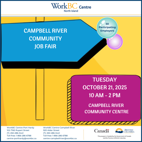 Campbell River Job Fair, Oct 21 at the CR Community Centre