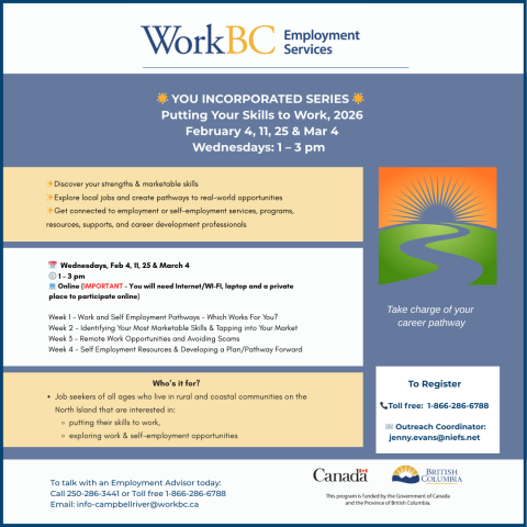 You Inc - 4 virtual sessions, call toll free 1-866-286-6788 for details