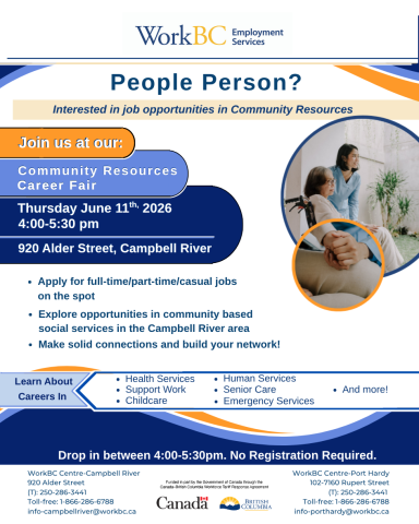 Community Resources Career Fair, WorkBC Centre - Campbell River, June 11