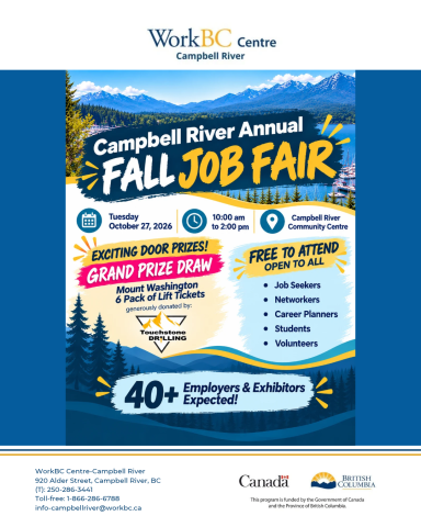 CR Job Fair and Job Fair Prep Workshops - Call toll free 1-866-286-6788 for information