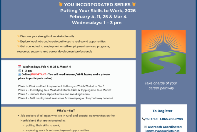 You Inc - 4 virtual sessions, call toll free 1-866-286-6788 for details