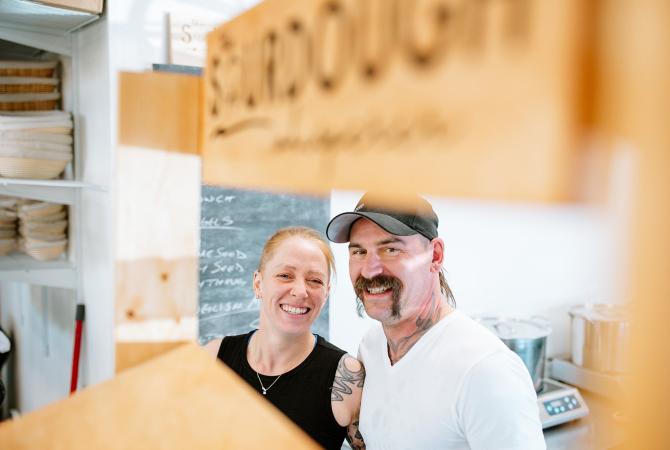 Brad and Mandi, owners of the Sour Dough Whisperer